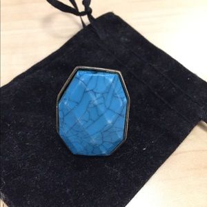 Blue turquoise costume ring size 8 **BUNDLE ME**